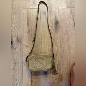 Gucci Beige Leather Crossbody Bag